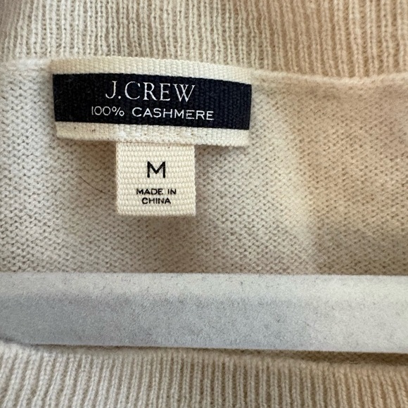 Jcrew Cashmere Striped Navy and White Sweater - Picture 2 of 5
